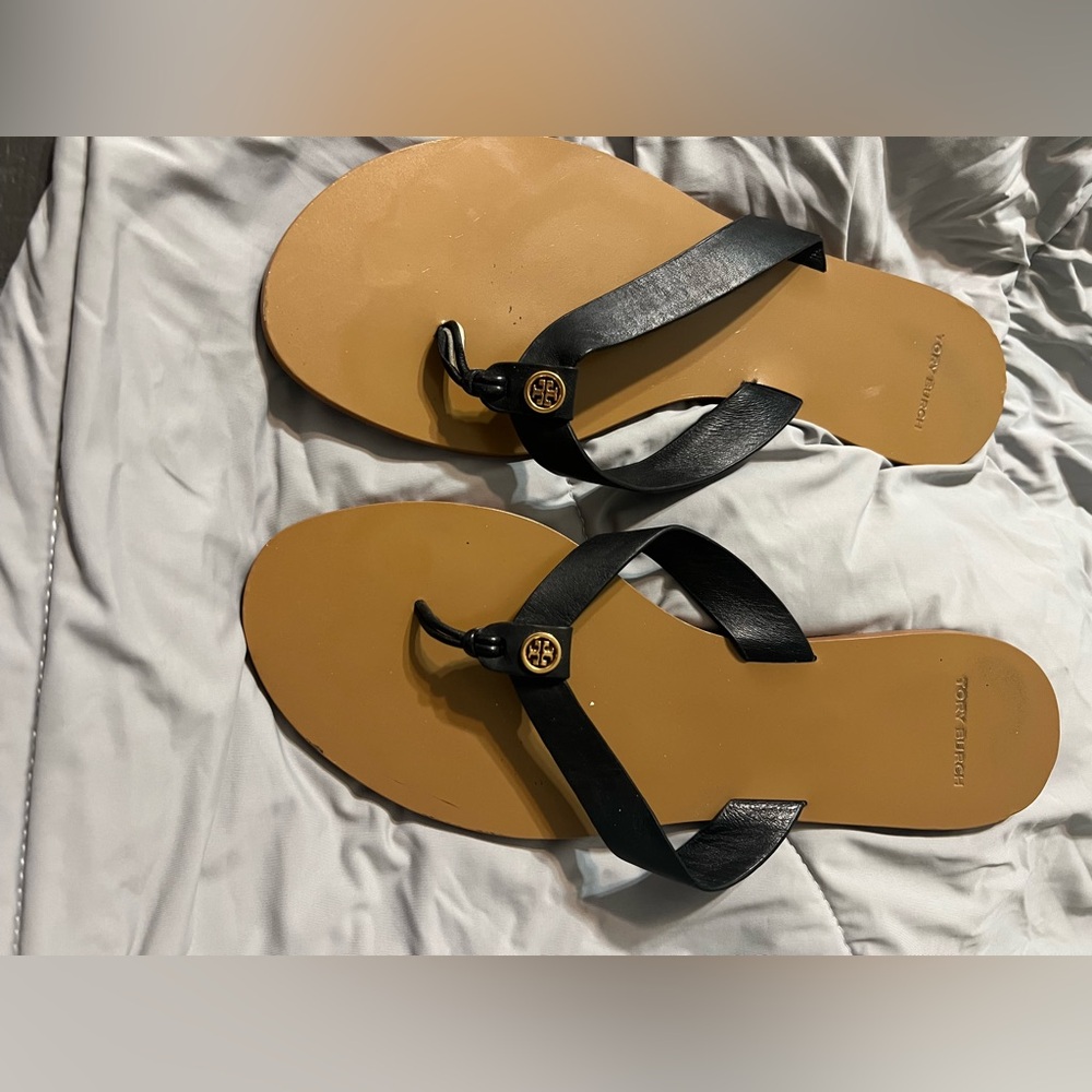 Tory Burch Manon Black Thing Sandals - Picture 5 of 7